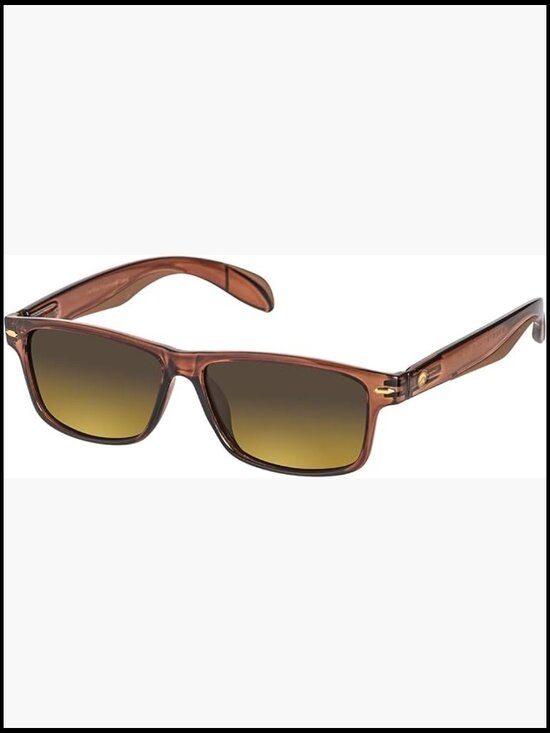 Polarized Rectangle Sunglasses with Gradient Lens - Scratch Guard